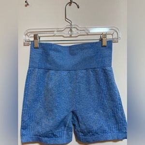 Size small blue biker shorts